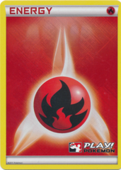 Fire Energy Unnumbered Crosshatch Holo Promo - 2011 Play! Pokemon